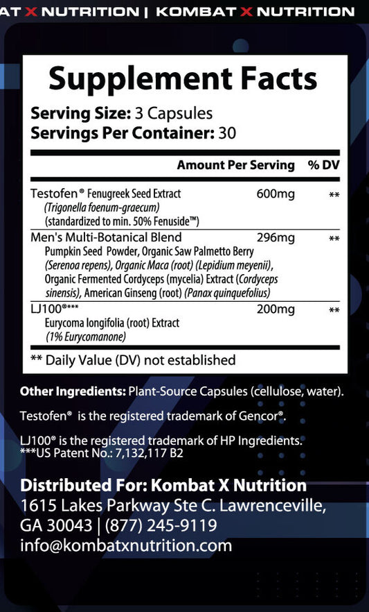 Testosterone Booster with Eurycoma & Testofen®
